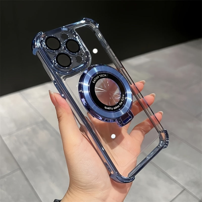 Luxury Wireless Charging Magnetic Ring Bracket Case