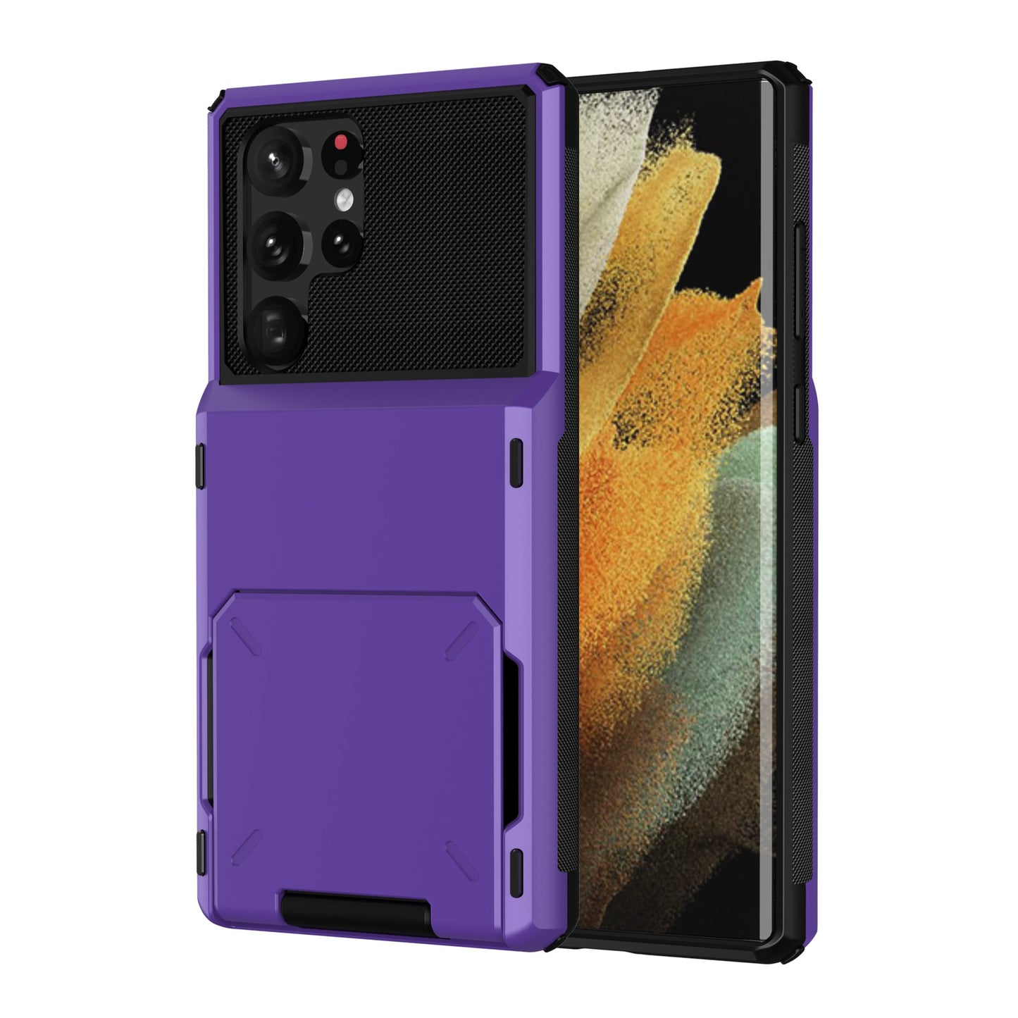 Wallet Case Flip Cover Credit Card Holder Pocket, Dual Layer Protection For Samsung S23 S22 S21 S20 Ultra S10 Plus S20 FE S21 FE