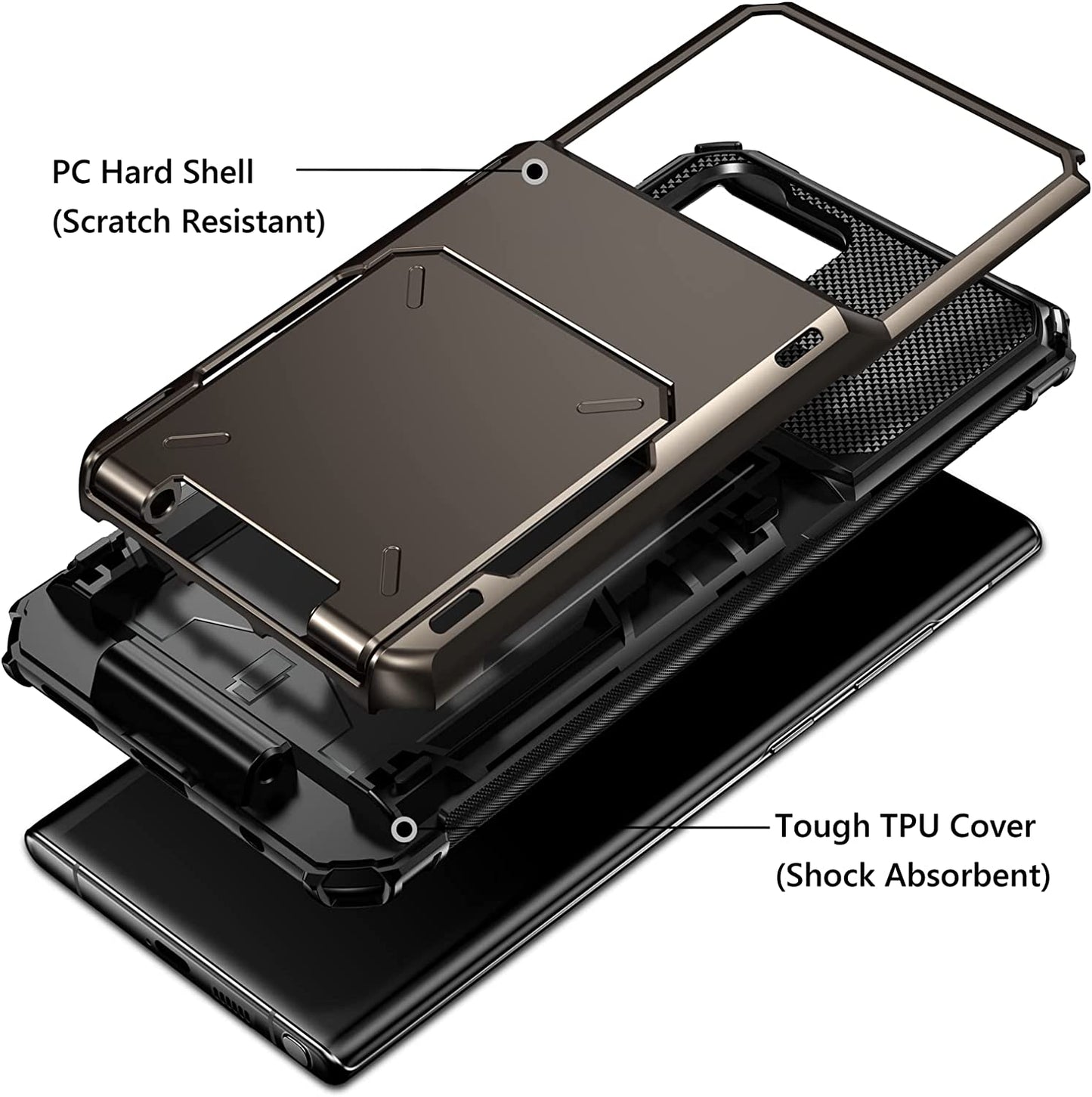 Wallet Case Flip Cover Credit Card Holder Pocket, Dual Layer Protection For Samsung S23 S22 S21 S20 Ultra S10 Plus S20 FE S21 FE