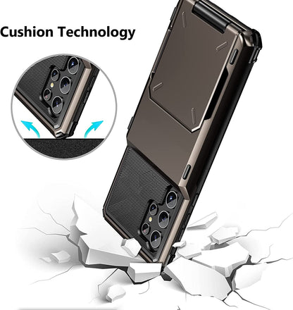 Wallet Case Flip Cover Credit Card Holder Pocket, Dual Layer Protection For Samsung S23 S22 S21 S20 Ultra S10 Plus S20 FE S21 FE