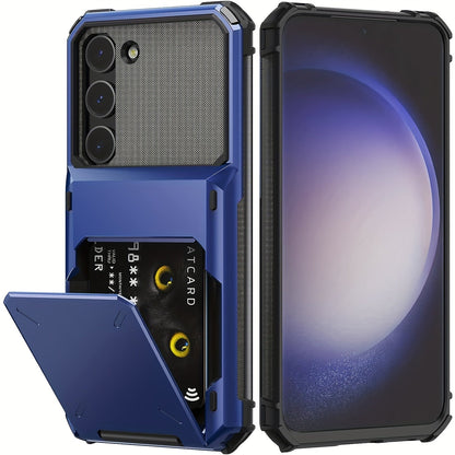 Wallet Case Flip Cover Credit Card Holder Pocket, Dual Layer Protection For Samsung S23 S22 S21 S20 Ultra S10 Plus S20 FE S21 FE