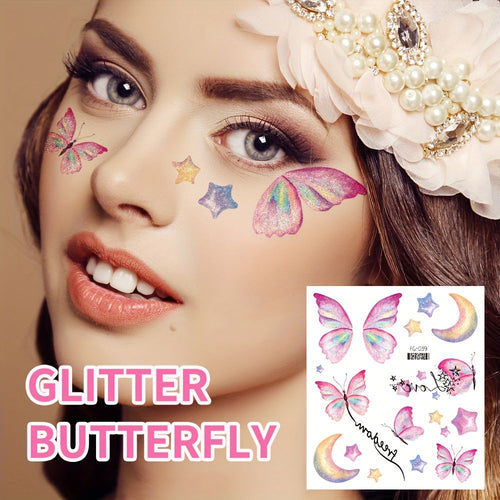 Glitter Face Tattoo Stickers