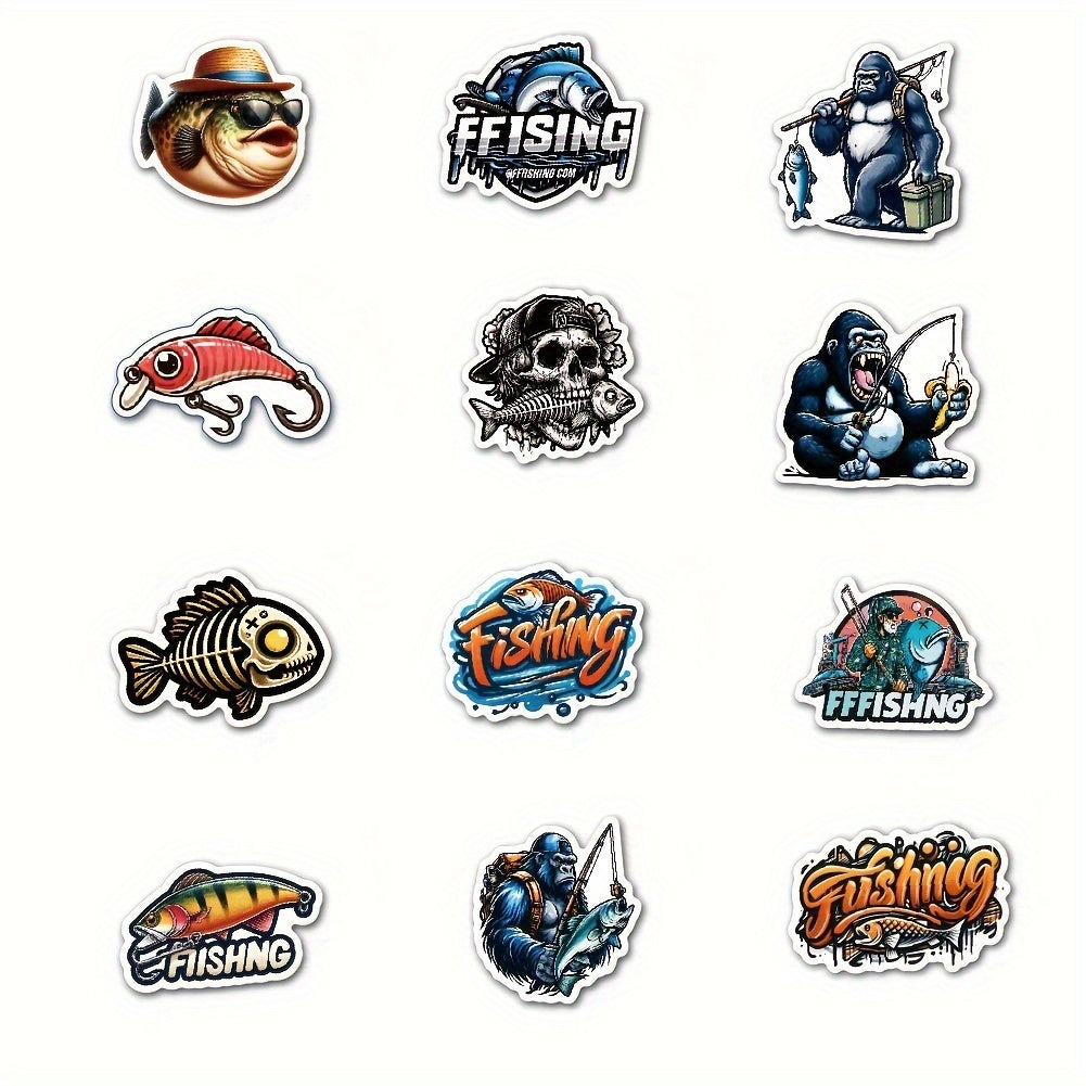 50pcs Waterproof Fishing Stickers